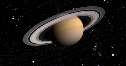 Simulazione di Saturno nel Planetario